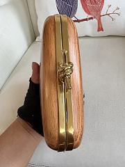 Bottega Veneta Knot Wood Clutch Bag 20.5x6x12.5cm - 3