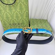 Gucci Blue Belt 4cm - 1