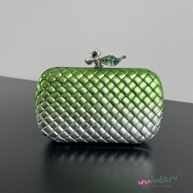 Bottega Veneta Knot Silver Green 20x12x5.5cm - 1