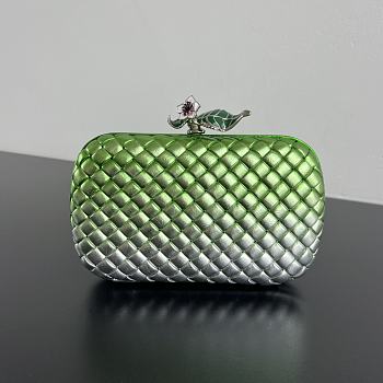 Bottega Veneta Knot Silver Green 20x12x5.5cm