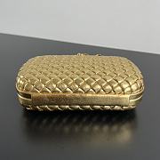 Bottega Veneta Knot Flower Metallic Minaudiere 20x12x5.5cm - 5