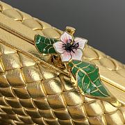 Bottega Veneta Knot Flower Metallic Minaudiere 20x12x5.5cm - 4