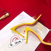 Christian Louboutin Just Nothing Yellow 10 PVC Mules - 5