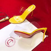 Christian Louboutin Just Nothing Yellow 10 PVC Mules - 3