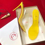 Christian Louboutin Just Nothing Yellow 10 PVC Mules - 2