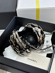 Chanel Camellia Decorated Round Bag 9x9x9cm - 2