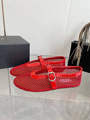 Alaia Ballerina Flat in Red  - 3