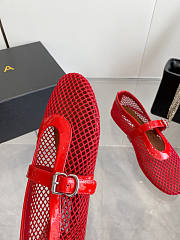Alaia Ballerina Flat in Red  - 2