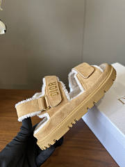 Dior Dioract Sandal Beige Suede Goatskin - 4