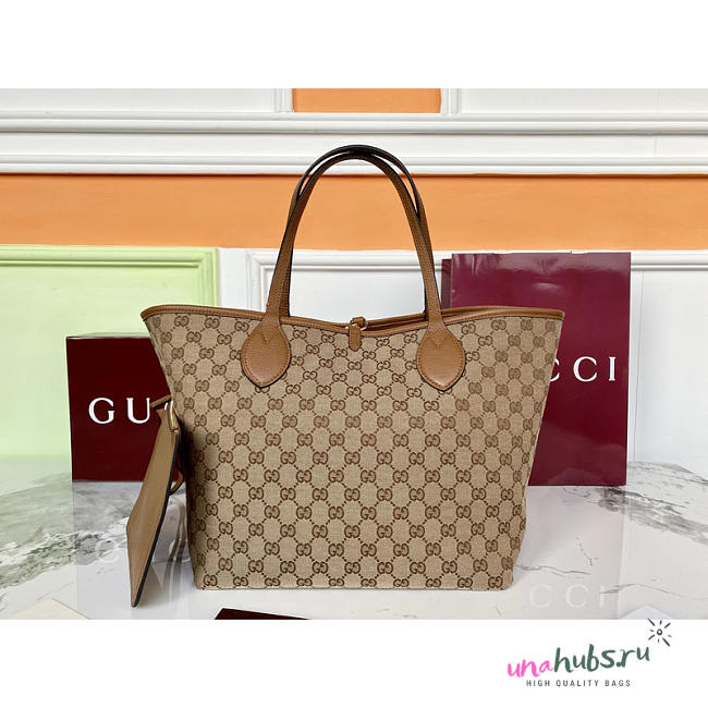 Gucci Totissima Large Reversible Tote Bag Brown 30x27x23cm - 1
