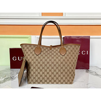 Gucci Totissima Large Reversible Tote Bag Brown 30x27x23cm