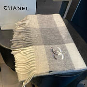 Chanel CC Logo Wool Fringe Scarf 180x30cm - 2