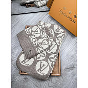 Louis Vuitton Monogram Wool Beanie In Light Brown & White - 1