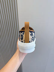 Dior B23 Low-Top Sneaker Blue Beige Raffia-Effect  - 4