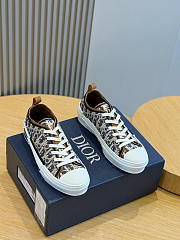 Dior B23 Low-Top Sneaker Blue Beige Raffia-Effect  - 2