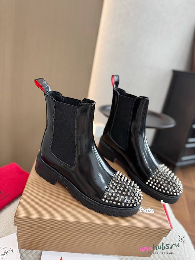 Christian Louboutin Battersea Spiked Cap Toe Chelsea Boot - 1