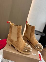 Christian Louboutin Battersea Spiked Cap Toe Suede Chelsea Boot - 1