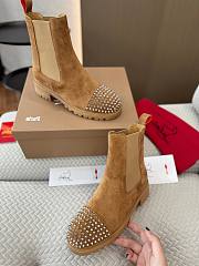 Christian Louboutin Battersea Spiked Cap Toe Suede Chelsea Boot - 2