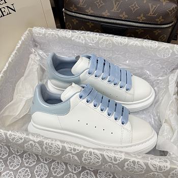 Alexander McQueen White Blue Patent Sneaker