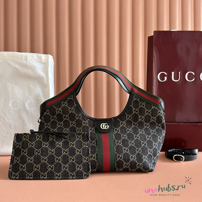 Gucci Giglio Small Tote Bag Black 25x20x15cm - 1