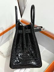Hermes Birkin 25 Crocodile Black Silver 25cm - 5