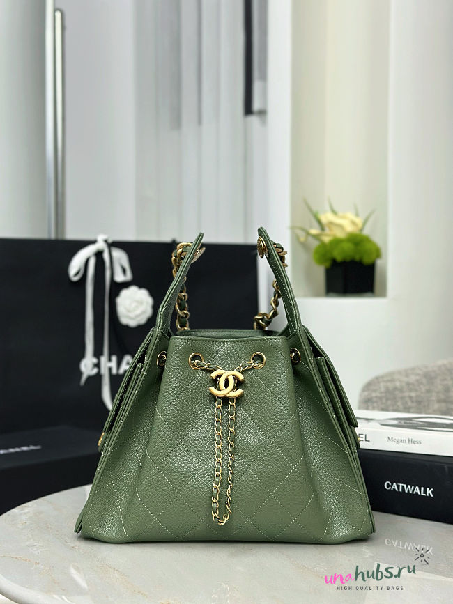 Chanel 25 Small Handbag Green 30x26x14cm - 1