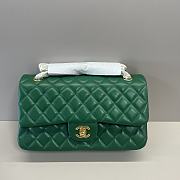 Chanel Flap Bag Green Lambskin Gold 25cm - 1