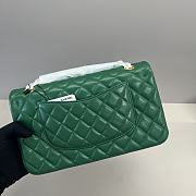 Chanel Flap Bag Green Lambskin Gold 25cm - 5