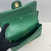 Chanel Flap Bag Green Lambskin Gold 25cm - 3