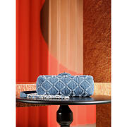 Chanel Small Flap Bag Light Blue Denim Siver 20cm - 5