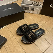 Chanel Wool Alpaca Chain CC Slide Sandals - 1