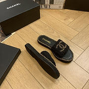 Chanel Wool Alpaca Chain CC Slide Sandals - 4