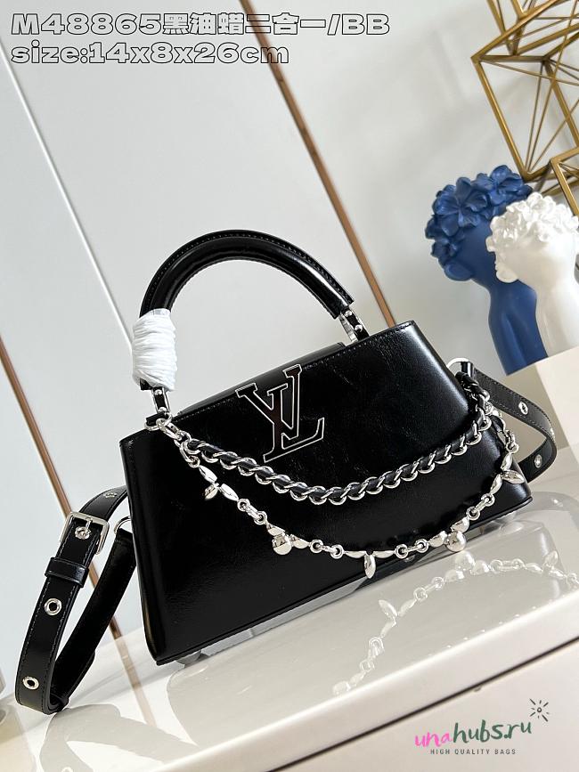 Louis Vuitton Capucines East-West BB Black 26.5x14x8cm - 1