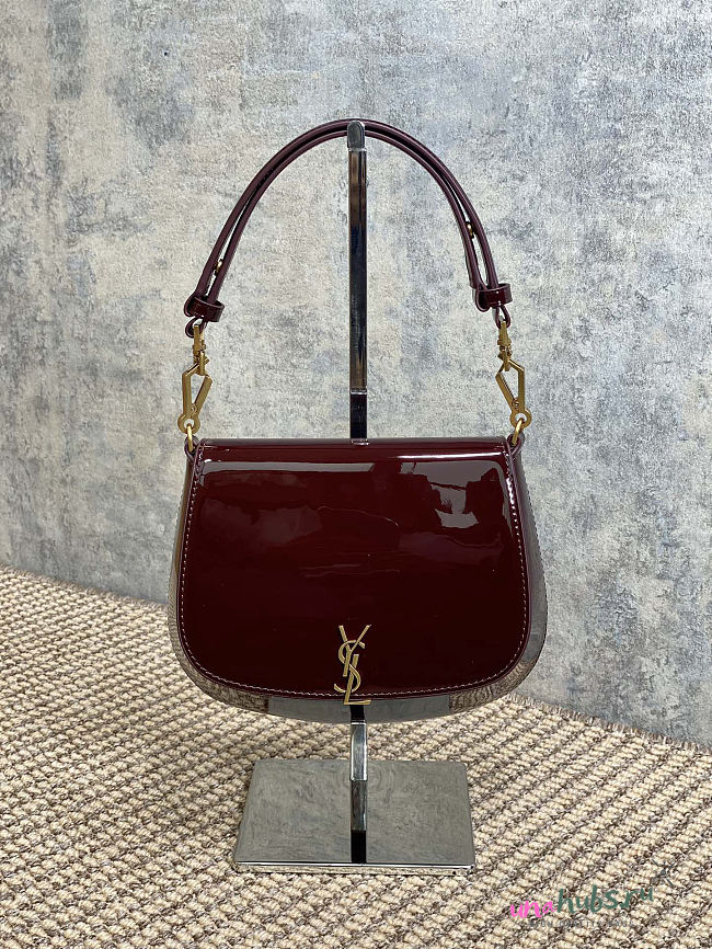 YSL Voltaire Top Handle Bag Red 21x17.5x8cm - 1