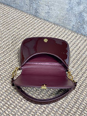 YSL Voltaire Top Handle Bag Red 21x17.5x8cm - 3