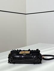 Fendi Baguette mini Black sequin shoulder bag 19x5x11cm - 5