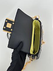 Fendi Baguette mini Black sequin shoulder bag 19x5x11cm - 3