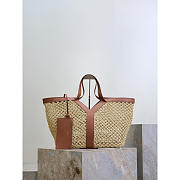 YSL Y Tote In Raffia 37 x 32 x 27–22 cm - 1