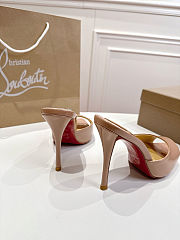 Christian Louboutin Miss Z Mule 100 mm Patent Nude - 5