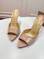 Christian Louboutin Miss Z Mule 100 mm Patent Nude - 3