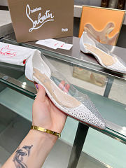Christian Louboutin White Follies Pvc Flats - 5