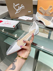 Christian Louboutin White Follies Pvc Flats - 3