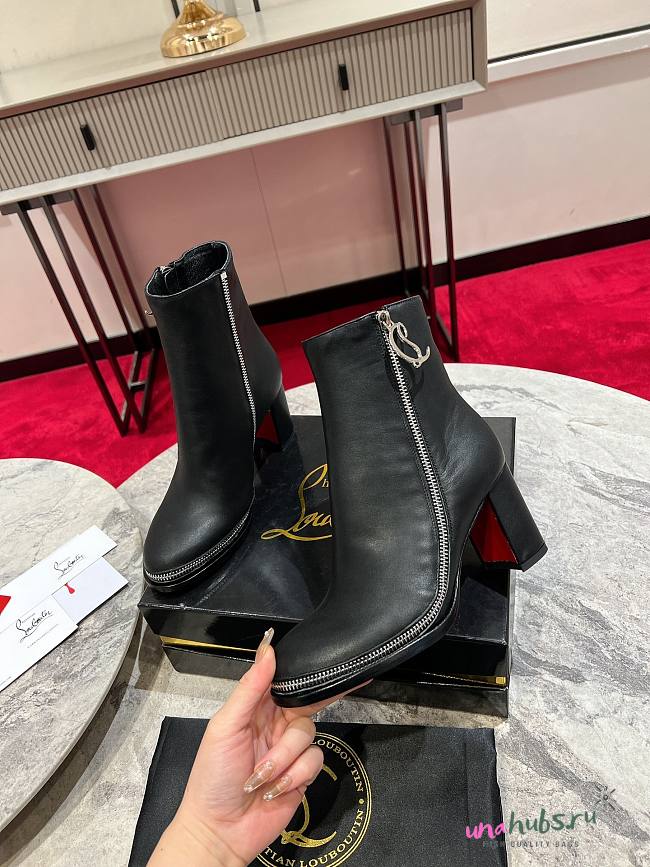Christian Louboutin CL 70mm leather ankle boots - 1