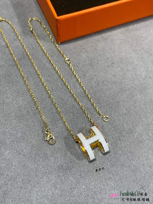 Hermes White Necklace - 1