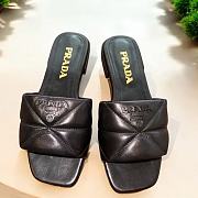 Prada Black Slides - 4