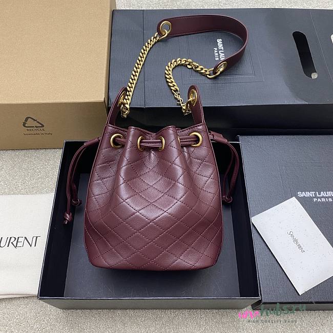YSL Cassandre bucket bag Red Wine 25x15.5x11cm - 1