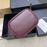 YSL Cassandre bucket bag Red Wine 25x15.5x11cm - 4