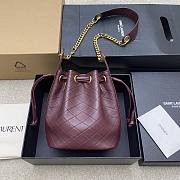YSL Cassandre bucket bag Red Wine 25x15.5x11cm - 3