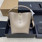 YSL LE 37 in shiny leather beige color - 20x17x13cm - 1
