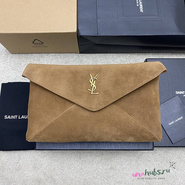 YSL Cassandre Tan Suede - 29.5x18x4.5cm - 1